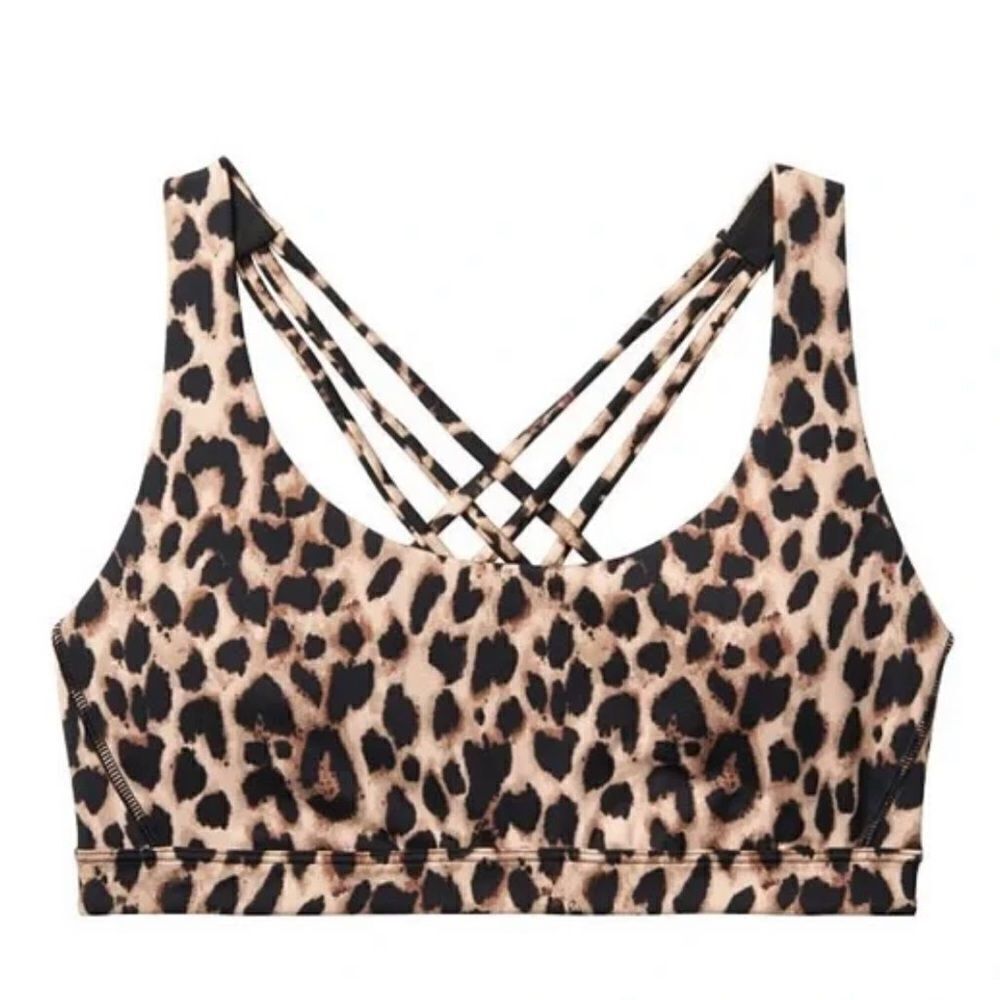 Victoria’s Secret Padded Smooth Strappy back sport bra Medium print Large